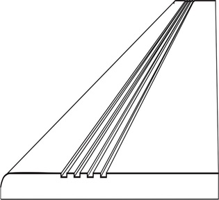 Схема рез + вальцевание края с полировкой