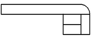 П-образная ступень(Вальцевание края ступени с полировкой+раскрой подступенка+склейка+раскрой подворота+склейка) схема