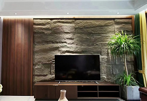 Панель декоративная HL6003-H Грибной камень Clear water grey - Фото интерьеров №9